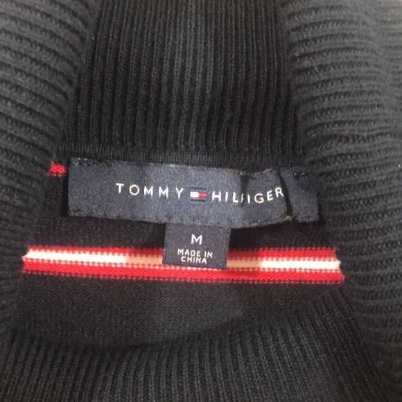 Tommy Hilfiger Red, White, Blue Striped Knit Turtleneck size M - Picture 2 of 10